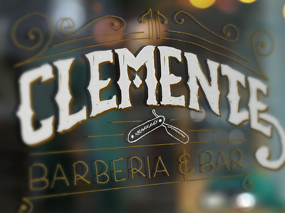 Clemente Branding barber barbershop branding logo