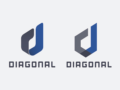 Diagonal Logo blue diagonal fold logo square triangle