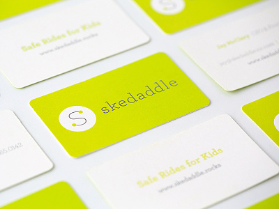 Skedaddle Business Cards brand strategy concepting printed material signage slogans and tag lines ui design vehicle design visual identity