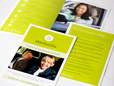 Skedaddle Brochure brand strategy concepting printed material signage slogans and tag lines ui design vehicle design visual identity