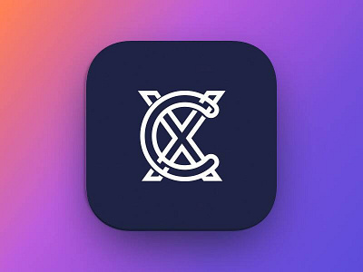 cx logo app branding gaming icon illustration logo design typography vector