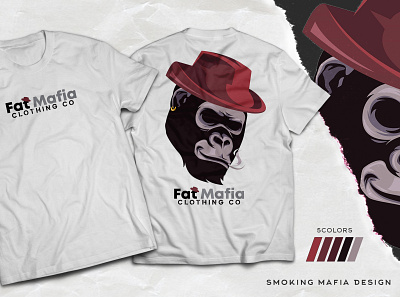Monkey Business ape design flat illustration monkey shirt vector