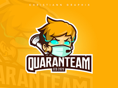 Quaranteam Logo illustration logo vector