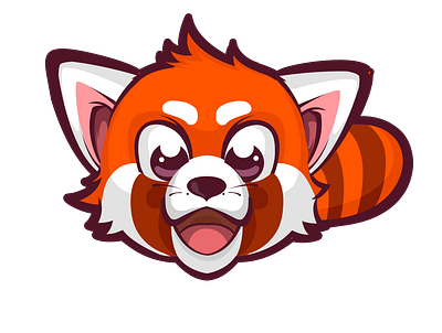 Logo Red Panda illustration logo