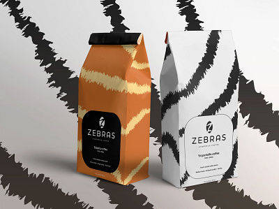 159 coffee beans pouch mockup 04 blackandwhite branding coffee bean logo packaging design zebra