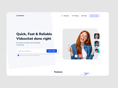 Landing page Design - Video Chat App