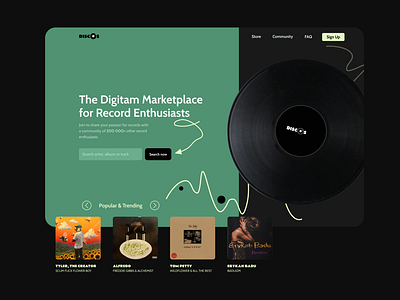 Online Record Store Design Concept