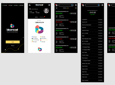 bloomcast mobile ui mobile ui design uiux