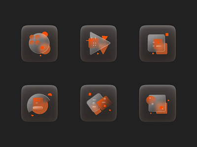 20210810 Glassmorphism icons practice ui ux