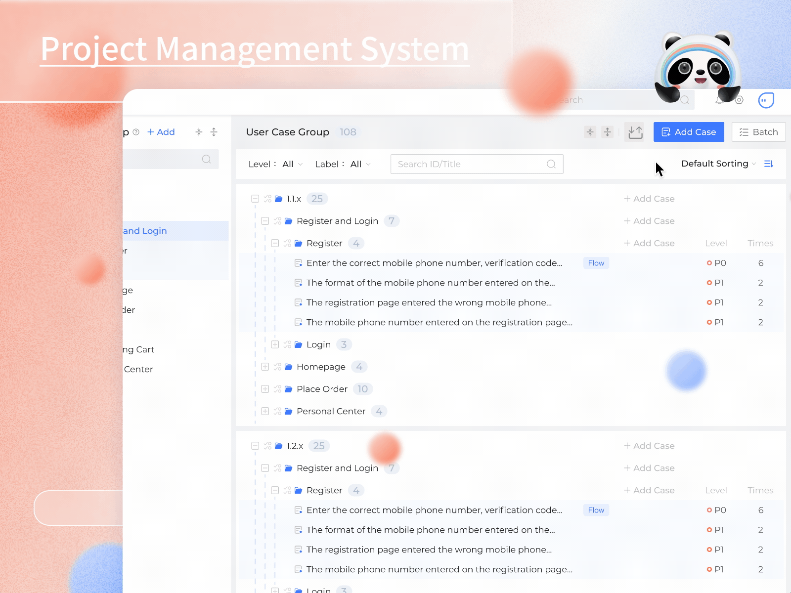 20220308 Project Management System saas ui ux