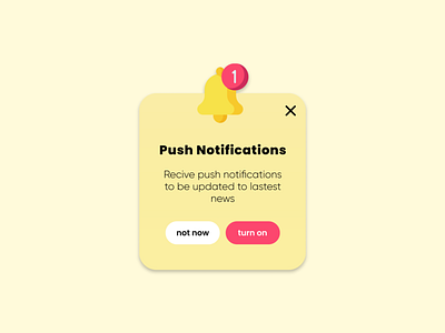 Pop-Up / Overlay app branding dailyui design figma graphic design illustration minimal mobile notification overlay phone popup popups ui ux vector yellow