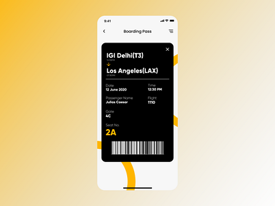 Boarding Pass // Daily UI 024 airline airlines app boarding pass book booking branding dailyui design flight graphic design minimal mobile plane ticket ticket design typography ui ux