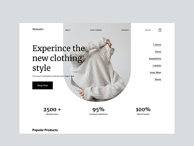 Fashion Website Landing Page branding dailyui design graphic design landing page logo minimal web design website