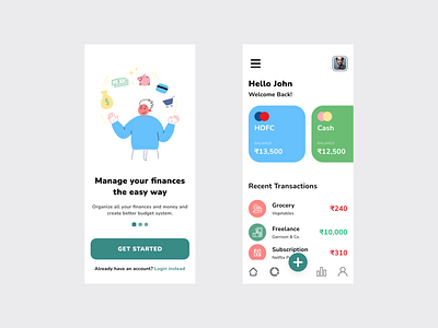 Personal Finance App app daily dailyui design finance logo ui ux vector