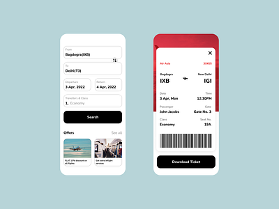 Air ticket booking screen app booking dailyui design flight graphic design illustration minimal vector