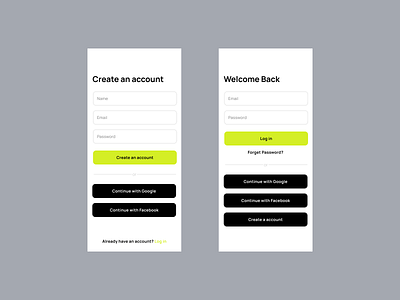 Sign in / Sign Up Screen app branding dailyui design graphic design ux