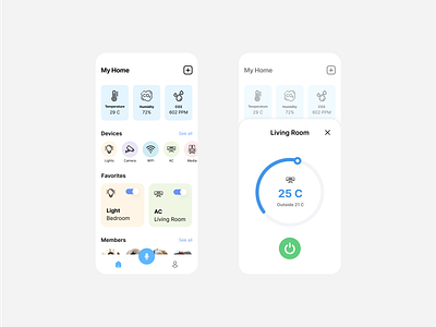 Home Control System app branding dailyui design graphic design illustration logo ui ux vector