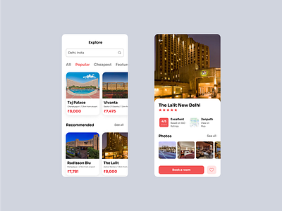 Hotel Booking App app branding dailyui design graphic design illustration ui ux