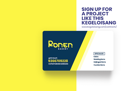 VC branding design for Ronen bakery design web design