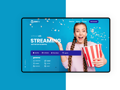 streaming tv cinema herobanner landing page landing page design landingpage movies movies app new2020 peertv tv tv app tv series tv show tv shows webapp