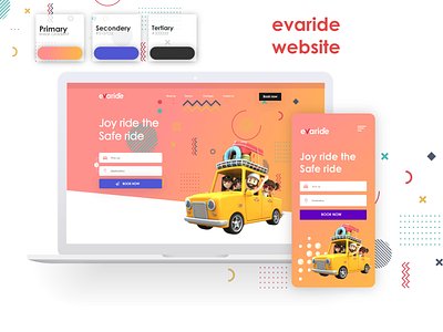 evaride website design