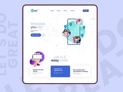 Kegecare+ web app landing page design healthcare manipur ui ux website