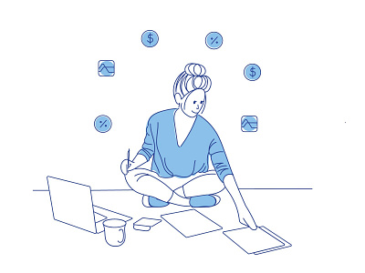 Working from home woman woman illustration woman working working from home