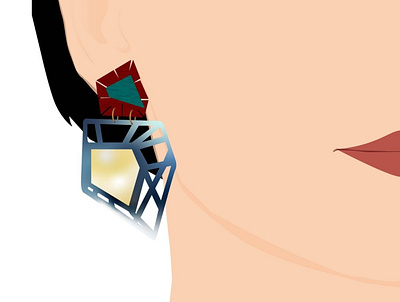Studio TT - jewelry design illustration woman woman illustration woman with earring