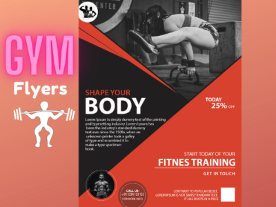 GYM FLYERS design flyer design gym flyer illustration photoshop poster