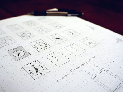 Early UI Sketches 2 analog interface sketch ui watch watch faces