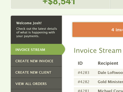 Just twirling my thumbs... app billing green invoice orange