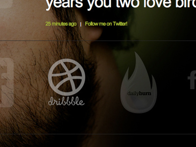 Dribbbl'n on My Face dribbble icon personal social website