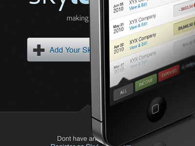 In your pocket... accounting app black gray iphone retina