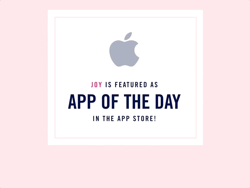 JOY IS APP OF THE DAY!