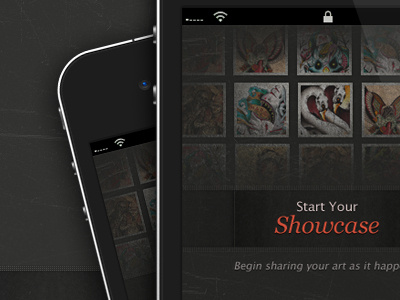 Start Your Showcase... art gray iphone app texture web design
