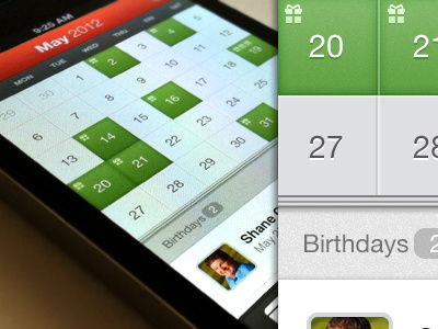 MyCalendar App UI Updates app calendar gray green iphone mycalendar ui