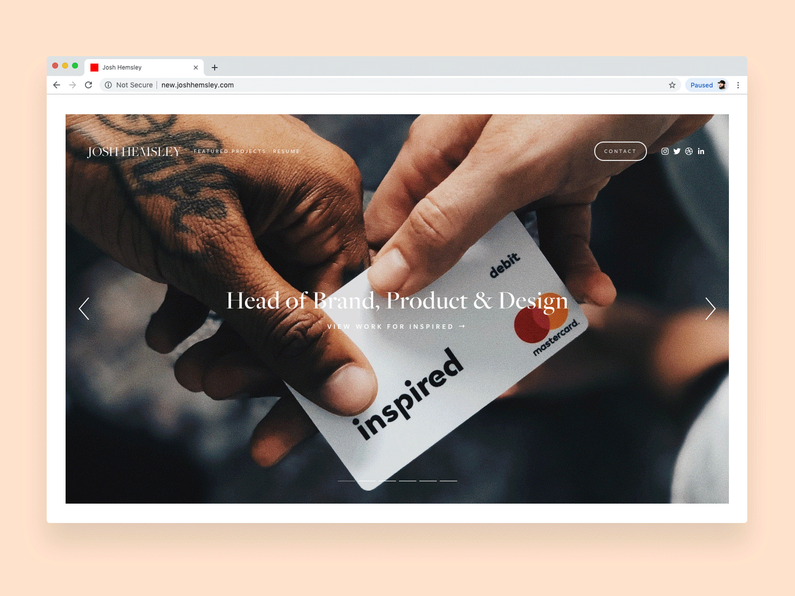 New Portfolio — Joshhemsley.com app brand design mobile portfolio product startup work