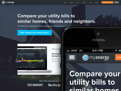 MyEnergy.com Facelift #Energy #Design energy home home energy homepage mobile myenergy redesign utility bills