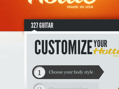 Customize Yo Geeeetar customize orange red tabs typography