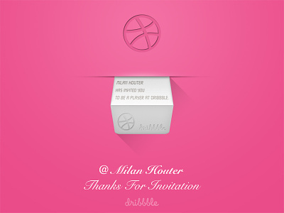 Thanks For Invitation @Milan Houter dribbble first icon invitation invite shot