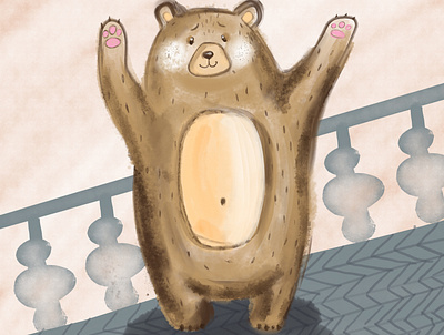 Bear 🐻 hug applepencil bear drawing bear illustration design digital art digital illustration digital painting illustraion illustration procreate watercolor