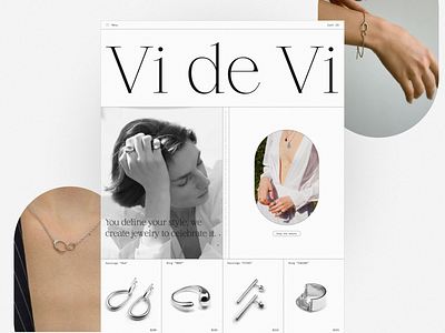Vi de Vi - Homepage aesthetic beauty bussines corporate design gold homepage jewellery logo product silver ui user experience user interface ux webdesign website