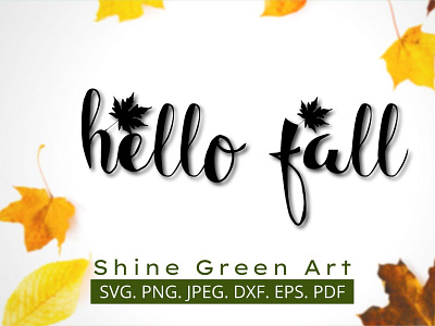 Hello Fall Svg file for T-Shirt, Cricut & Sublimation