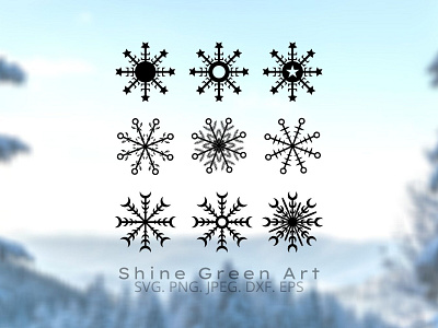 Download Snowflakes Svg Cut File By Shine Green Art On Dribbble