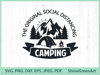 Camping SVG Original Social Distancing design designer portfolio fall svg graphic design illustration illustration art shirt design shirtdesign typography vector illustration