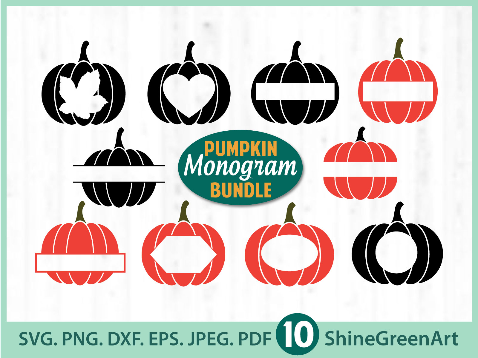 Download Pumpkin Monogram Bundle Svg By Shine Green Art On Dribbble