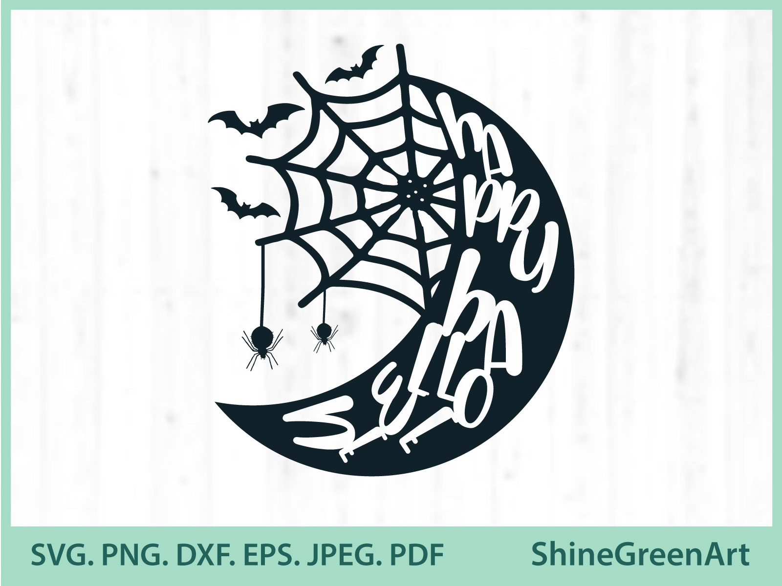 Happy Halloween Moon SVG by Shine Green Art on Dribbble