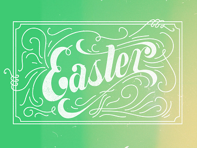 Easter WIP easter froufrou hand lettering