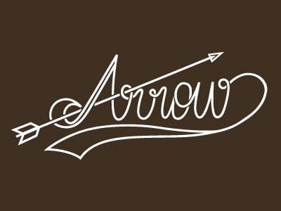 Arrow Concept 2 arrow coffee logo script