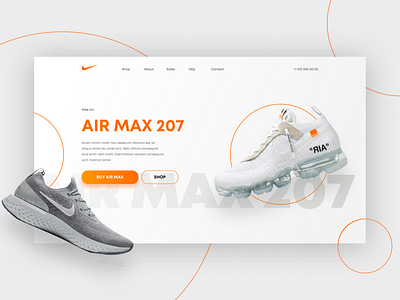 Nike figma landing nike sneakers sport webdesign дизайн кроссовки найк
